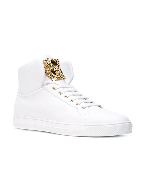 versace medusa hi top sneakers white